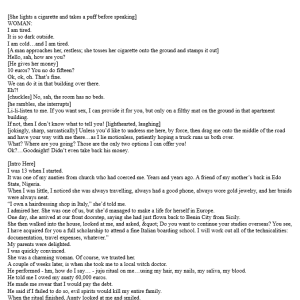 I am Tired by Nkilioma Eze, (10-12 min. Cut as needed) 1F, Dramatic, 10.00